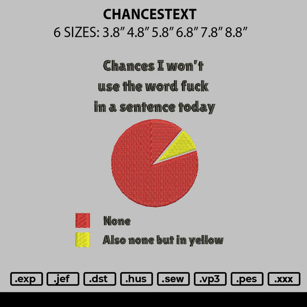 Chancestext Embroidery File 6 sizes