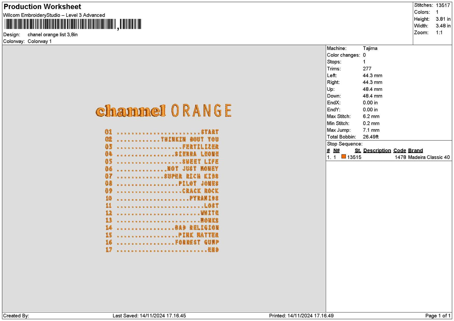 Orangetext 02 Embroidery File 6 sizes