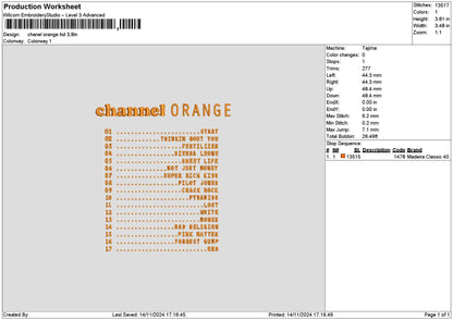 Orangetext 02 Embroidery File 6 sizes