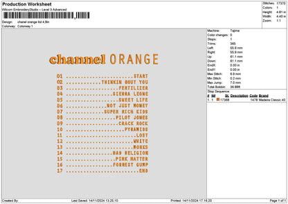 Orangetext 02 Embroidery File 6 sizes