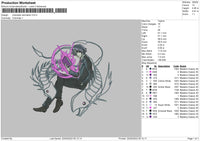 Character Animation Embroidery File 4 size