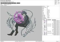 Character Animation Embroidery File 4 size