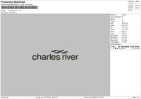 River Text Embroidery File 6 sizes