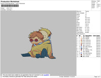 Anime Chibi 01 Embroidery File 4 size