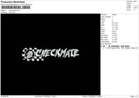 Checkmate Embroidery File 5 sizes
