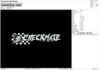 Checkmate Embroidery File 5 sizes