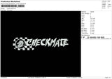 Checkmate Embroidery File 5 sizes