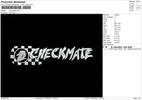 Checkmate Embroidery File 5 sizes