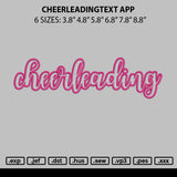 Cheerleadingtext App Embroidery File 6 sizes