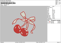 Cherrybow 03 Embroidery File 6 sizes