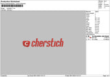 Cherstichtext Embroidery File 6 sizes