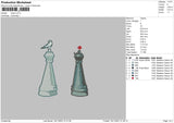 Chess Embroidery File 4 size