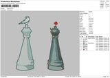 Chess Embroidery File 4 size