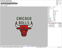 Chicago Bulls Embroidery File 4 size