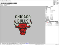 Chicago Bulls Embroidery File 4 size