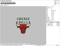 Chicago Bulls Embroidery File 4 size