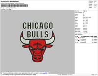 Chicago Bulls Embroidery File 4 size