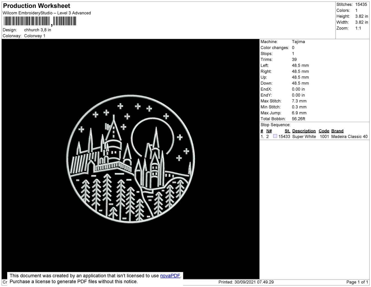 Chhruch Embroidery File 4 size