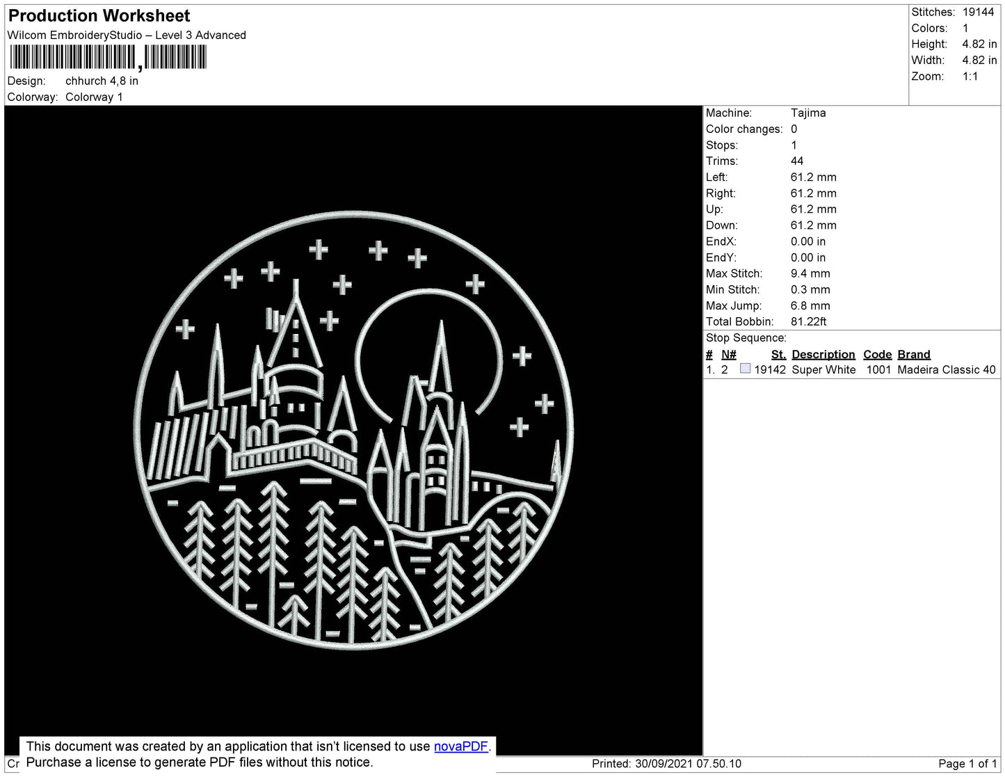 Chhruch Embroidery File 4 size