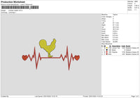 Chicken Health Embroidery File 6 sizes