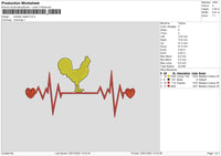 Chicken Health Embroidery File 6 sizes