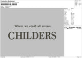 Childers Embroidery File 4 size
