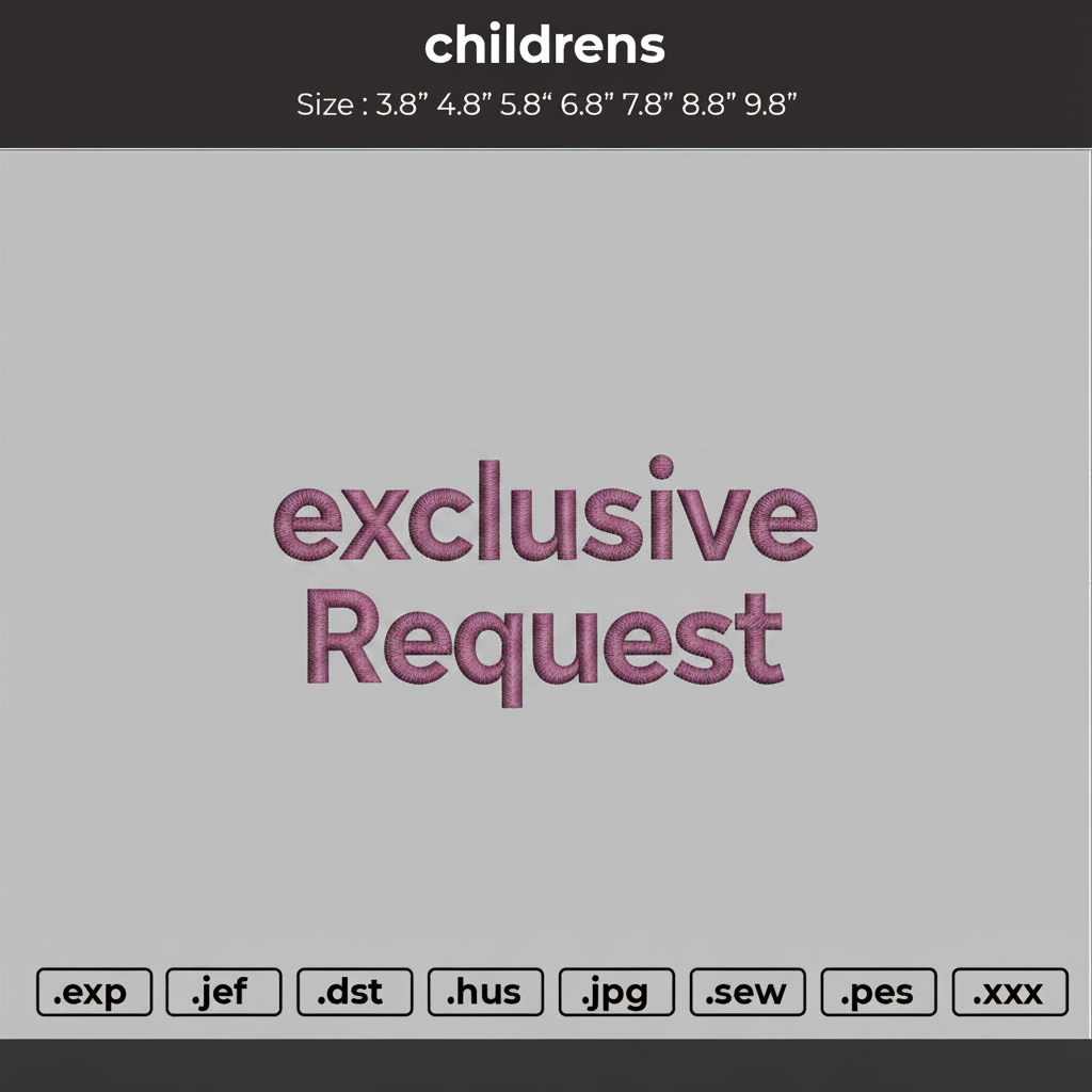 Children's Embroidery Machine Design File