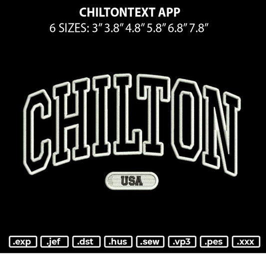 Chiltontext App Embroidery File 6 sizes