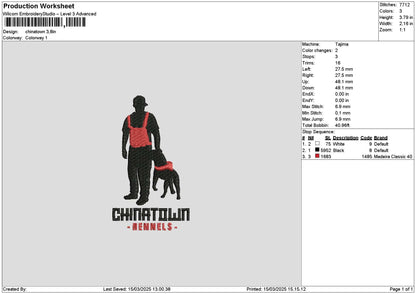 Chinatowntext Embroidery File 6 sizes