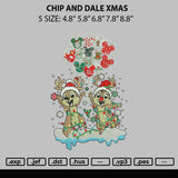 Chip And Dale Christmas Embroidery File 6 sizes