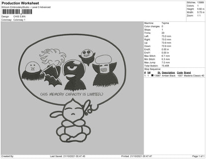 Chis Embroidery File 4 size