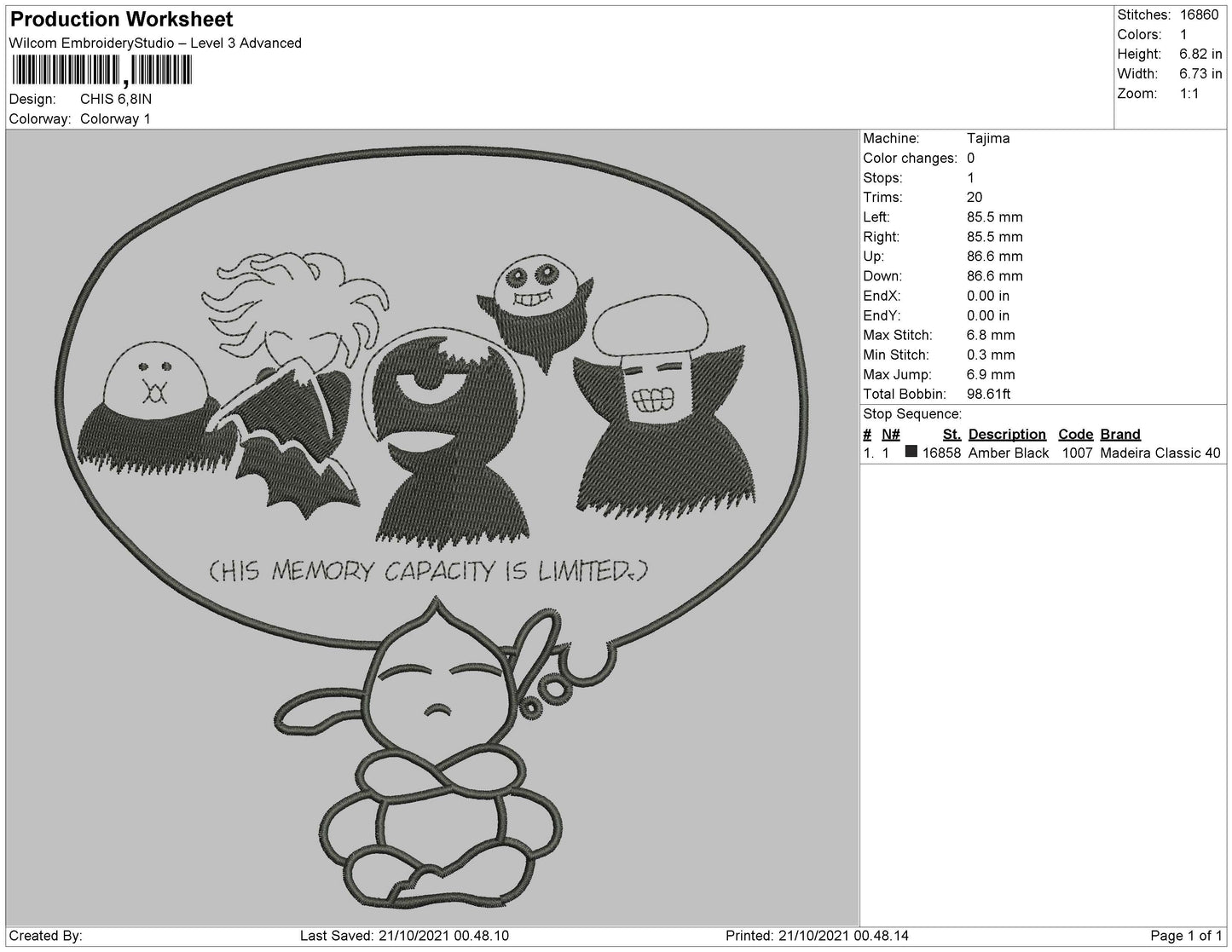 Chis Embroidery File 4 size