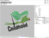 Childhood Embroidery File 4 size