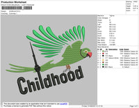 Childhood Embroidery File 4 size
