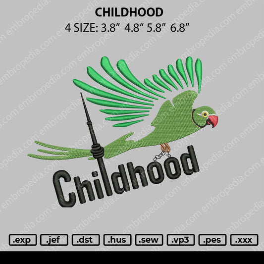 Childhood Embroidery File 4 size