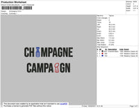 Chimpagne Embroidery File 4 size