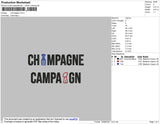 Chimpagne Embroidery File 4 size