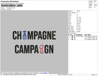 Chimpagne Embroidery File 4 size
