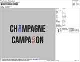 Chimpagne Embroidery File 4 size