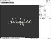 Chenailstudio Embroidery File 4 size