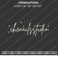 Chenailstudio Embroidery File 4 size