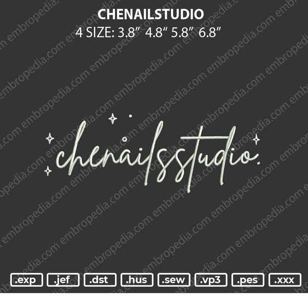Chenailstudio Embroidery File 4 size