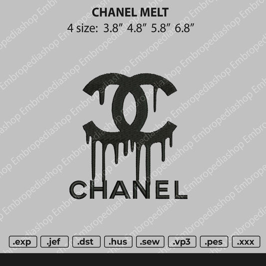 Chnl Melt Embroidery File 4 size