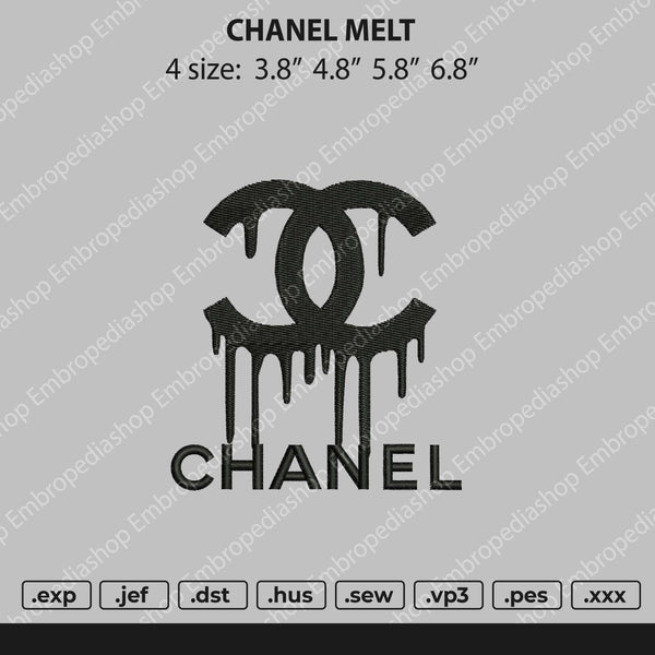 Chnl Melt Embroidery File 4 size