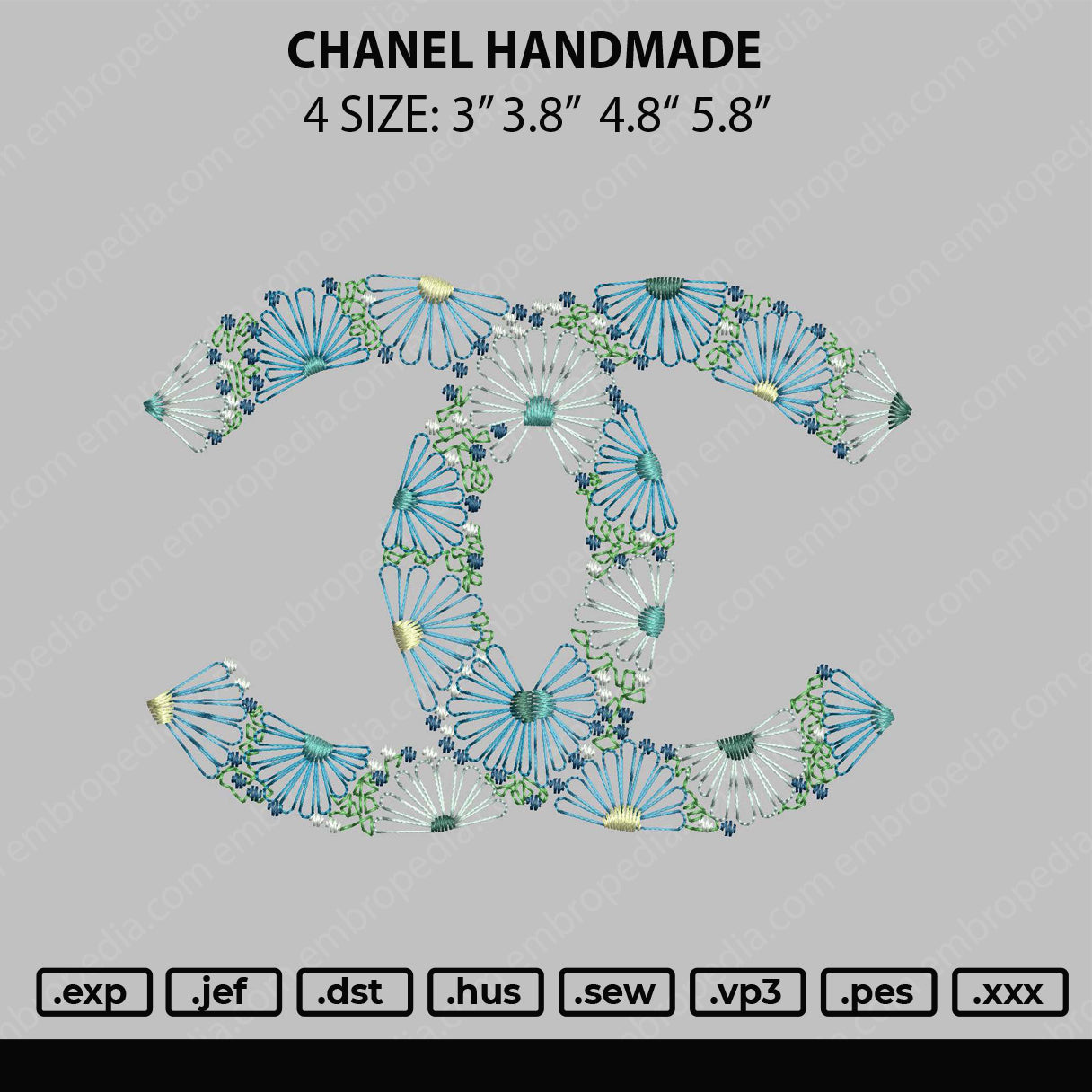 Chanel Handmade Embroidery File 4 size