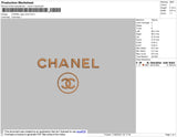 Chnl Circle Logo Embroidery File 4 size