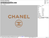 Chnl Circle Logo Embroidery File 4 size