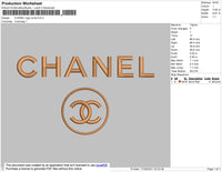 Chnl Circle Logo Embroidery File 4 size