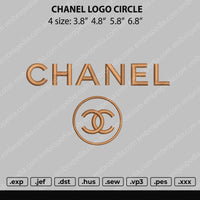 Chnl Circle Logo Embroidery File 4 size