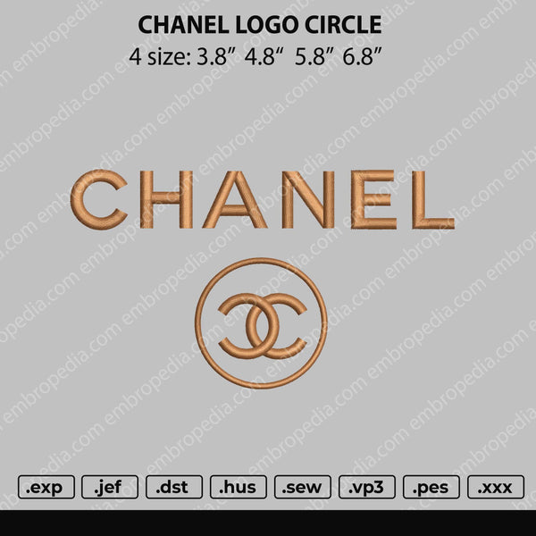 Chnl Circle Logo Embroidery File 4 size
